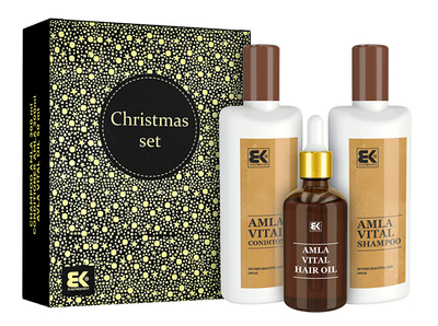 Set Brazil Keratin Amla, shampo 300 ml + balsam 300 ml + vaj për flokë 50 ml