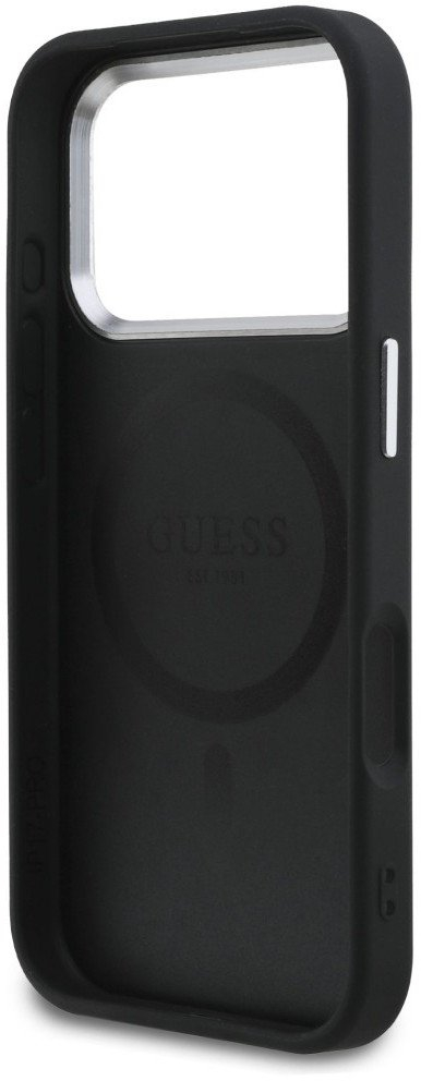Mbulesë telefoni Guess Hardcase Classic Logo MagSafe, për iPhone 17 Pro, e zezë