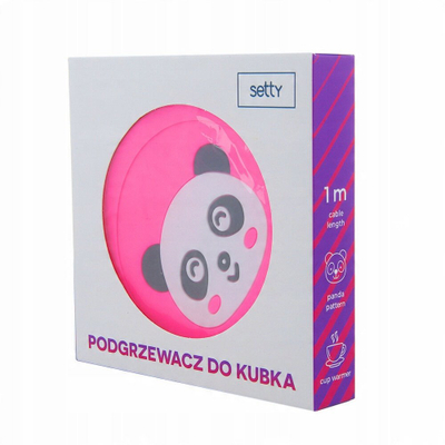 Ngrohës filxhani Setty USB Mug Warmer Panda, rozë