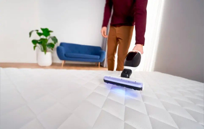 Grykë fshese Electrolux Bed Pro Power UV Plus ZE139A, furçë rrotulluese, dritë UV, e bardhë