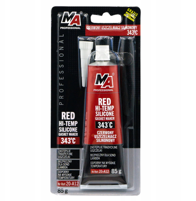 Силикон заптивна маса MA Professional 20 A12, 85 ml, отпорна на масло, црвена