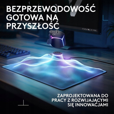 Mousepad gaming Logitech G Powerplay 2, karikim wireless, 34 x 28 cm, ngjyrë e zezë
