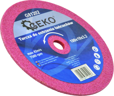 Disk bluarës Geko G81202, 100 mm, 3.2 mm, për zinxhirë sharrash