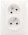 Prizë Legrand 2PxP+T CL Valena Life, e bardhë