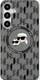 Maskë telefoni Karl Lagerfeld për Samsung S25, magnetike, metal, e zezë