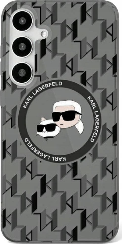 Maskë telefoni Karl Lagerfeld për Samsung S25, magnetike, metal, e zezë