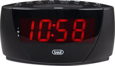 Orë alarmi Trevi EC 885, ekran LED dixhital, snooze, e zezë