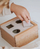 Lodër edukative druri Label Label Shape Sorting Box, puzzle forme, shumëngjyrëshe