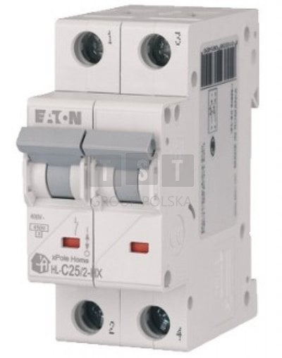 Ndërprerës automatik Eaton HN-B25/2, 25A, 2 polë, i bardhë