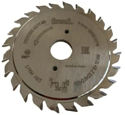 Teh rrethor Freud LI16M Pro Industrial, 120mm, 12 dhëmbë, 22mm