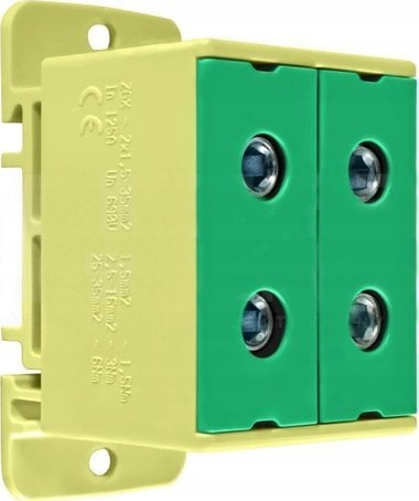Терминал шински Инкобекс ZGX-2x35, 2 пол, 35mm², жолто-зелен