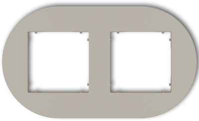 Kornizë elektrike MINI Universal Frame, dyshe, plastike, taupe
