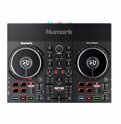 Kontrollues DJ Numark Party Mix Live, 2 kanale, drita LED, i zi