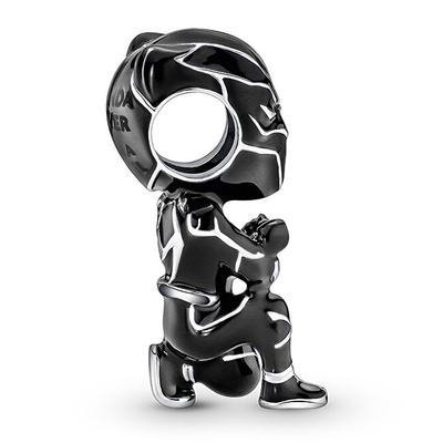 Aksesor për byzylyk Pandora Black Panther Marvel 790783C01, i zi