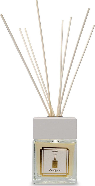 Aromatizues ambienti Erbolinea Ambra ERBAMBAMBRA500, me shkopinj, 500 ml