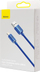 Kabllo USB Baseus Crystal, USB A në Lightning, 1.2m, 2.4A, blu