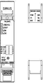 Relé sigurie Siemens 3SK1220-1AB40, sensor 1-2 kanale, 24V DC, i verdhë