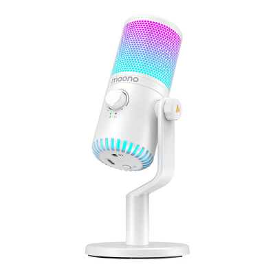 Mikrofon USB Maono DM30, kondensator, RGB, i bardhë