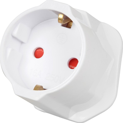Adapter prizash iBOX IAUKEU, UK në EU, 13A, i bardhë