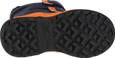 Çizme dimri për kalamaj Kappa Tex K 260903K-6744, me gëzof, me shirit ngjitës, blu navy me portokalli