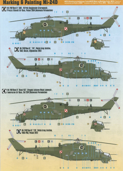 Set për maket MisterCraft Mi-24W D Polish Hussar, shkallë 1:72, helikopter lufte, shumëngjyrësh