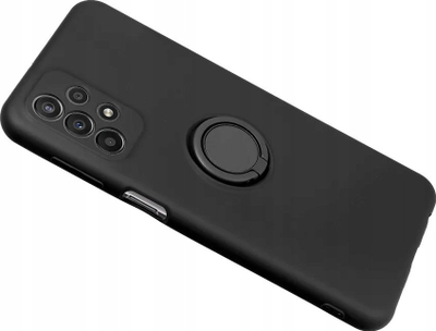 Futrollë silikoni me unazë Ring, për Samsung Galaxy A25 5G, e zezë