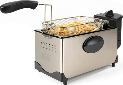 Friteuzë Black+Decker BXAFO1200E, 2100W, inox, ngjyrë argjendi
