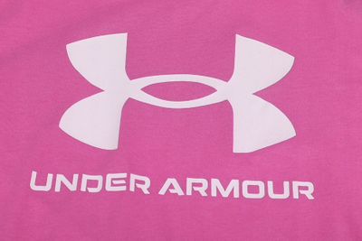 Bluzë sportive Under Armour Live Sportstyle Graphic SSC, për goca, me logo, rozë