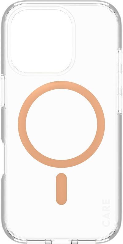 Mbulesë PanzerGlass 0 CARE Flagship Case për iPhone 16 Pro, MagSafe, transparente Urban Combat Peach