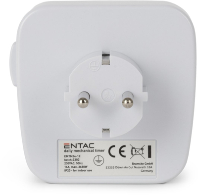 Timer mekanik Entac Mini, 24 orë, 48 programe, 3680W