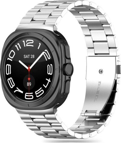 Rrip ore Tech-Protect Stainless, Samsung Galaxy Watch Ultra 47mm, çelik inox, ngjyrë argjendtë