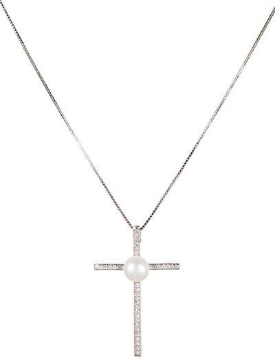 Qafore për femra JwL Luxury Pearls, e argjendtë