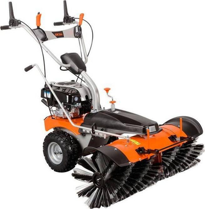 Pastrues me furçë Oleo‑Mac OM Line PKM 100, motor Briggs &amp; Stratton 6.5HP, vetështytës, portokalli