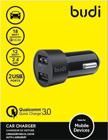 Karikues veture Budi BD622Q, 2x USB A, 3A, i zi