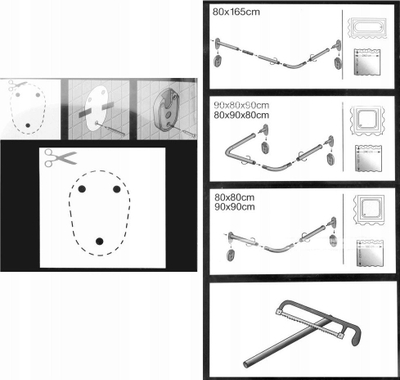 Шина за агол за завеса за туш Symple Stuff Lott Angle Bar, бела