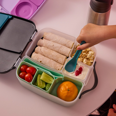 Kuti dreke b.box Lunch Box, me ndarje të brendshme, me dorezë, blu slate