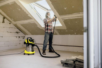 Thithëse elektrike Karcher WD 6, 1300 W, 5 L, e zezë / e argjendtë / e verdhë