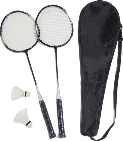 Set badminton MASTER Fight, 2 raketa, 2 flluska, me çantë