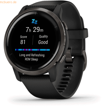 Ore smartwatch Garmin Venu 2, GPS, 45mm, e zezë Slate