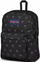 Çantë shpine Jansport SuperBreak One, me xhep përpara me zinxhir, me shiritë të mbushur, e zezë me motive
