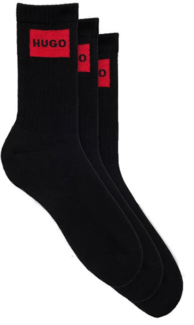 Set çorapesh për meshkuj HUGO BOSS mHB1380, 3 palë, të zeza