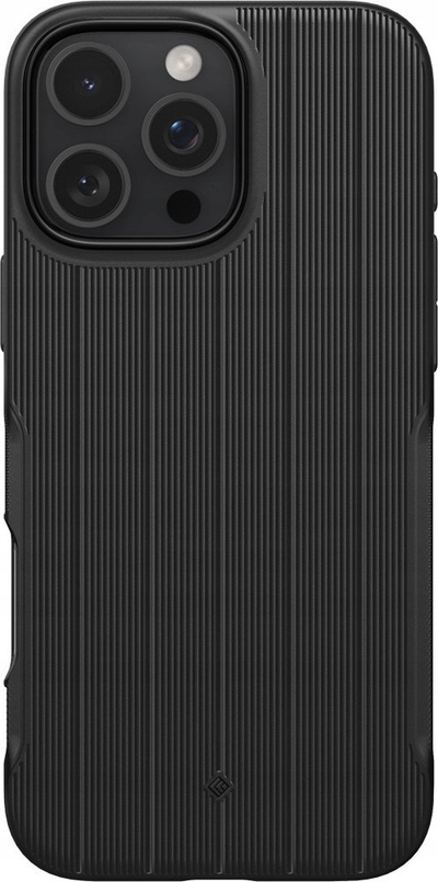 Mbrojtëse telefoni Spigen Caseology Dual Grip MagSafe, për iPhone 16 Pro, Onyx Black, e zezë