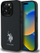 Mbulesë telefoni US Polo për iPhone 15 Pro Max 6.7", lëkurë, e zezë