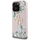 Футрола за телефон Guess Grained Roses Big 4G Logo за iPhone 16 Pro Max, со логотип 4G, розова
