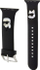 Rrip dore Karl Lagerfeld për Apple Watch, 38/40/41mm, gome, i zi