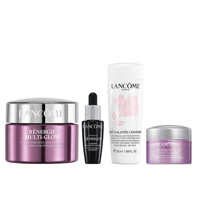 Set Lancome Renergie Multi-Glow, krem 50 ml + losion pastrimi 50 ml + krem nate 15 ml + serum 10 ml