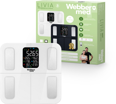 Паметна вага Webber Livia IF1320B, блутут, 180kg, црна