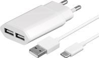 Karikues muri MicroConnect USB3.1CA1SETW, 2x USB A 2.1A, me kabllo USB C, i bardhë