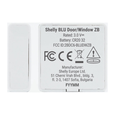 Shelly BLU Sensor ZB Zigbee, Bluetooth për Derë/Dritare