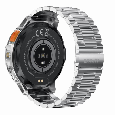 Ora e zgjuar Gravity GT22-2, ekran me ngjyra, Bluetooth, ngjyrë argjendi